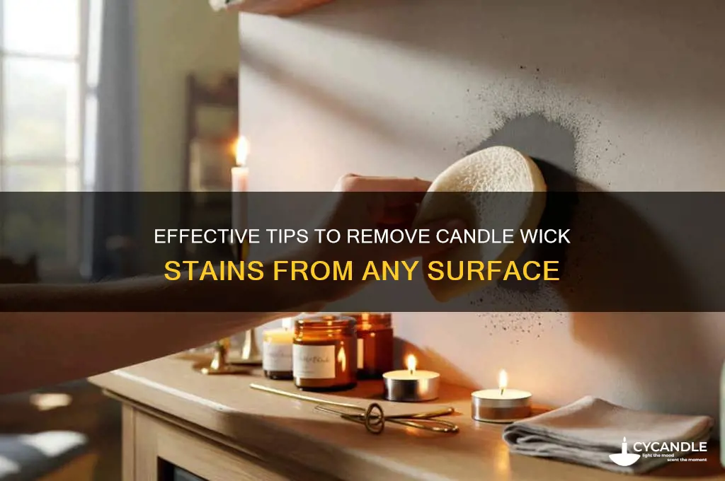 how to remove candle wick stain