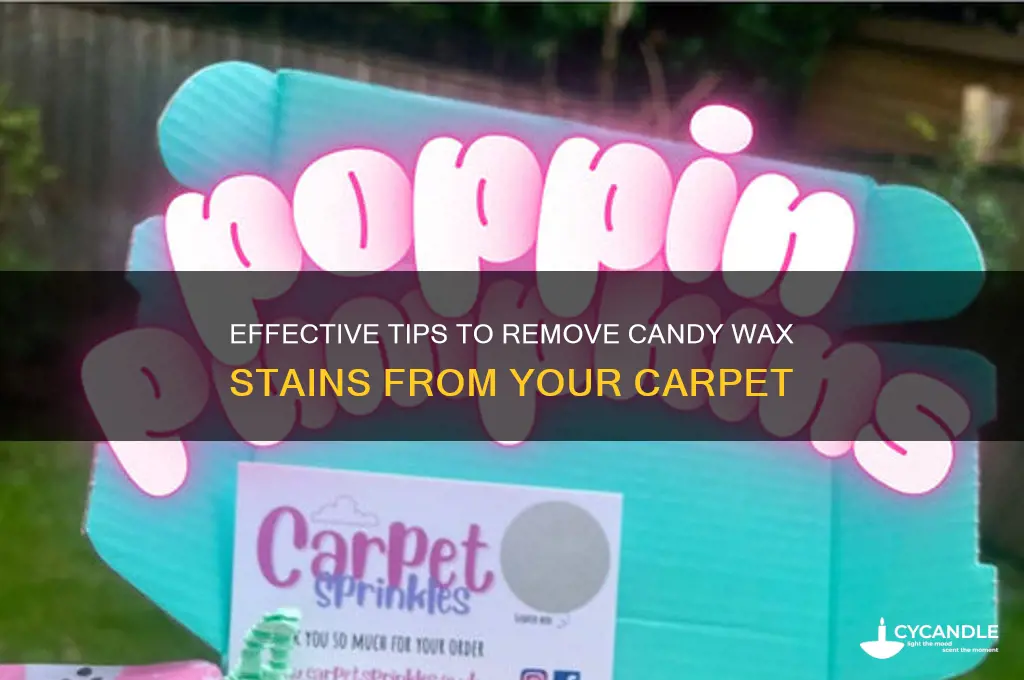 how to remove candy wax stain out of carpet