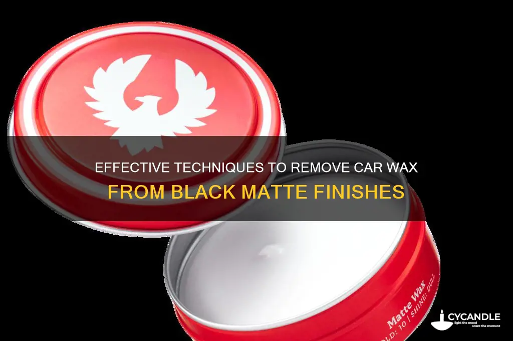 how to remove car wax from black mat finish