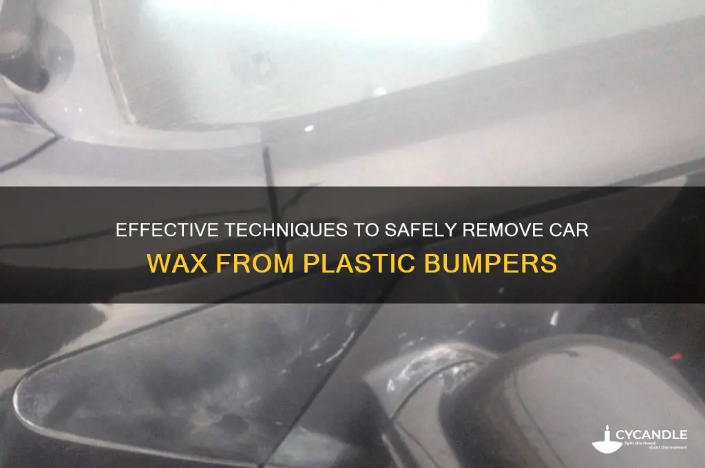 how to remove car wax from plastic bumper