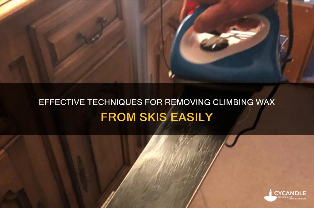 how to remove climbing wax from skies
