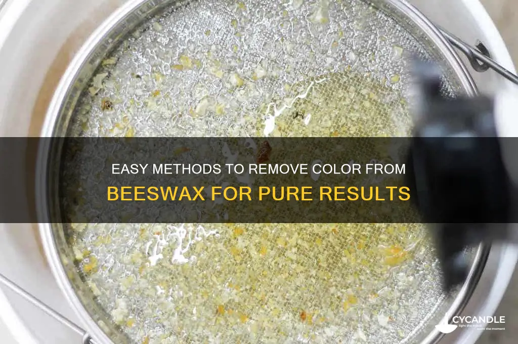 how to remove color from beeswax