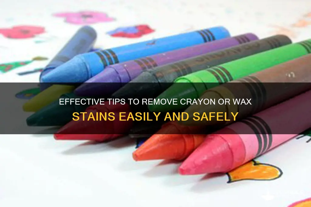 how to remove crayon or wax