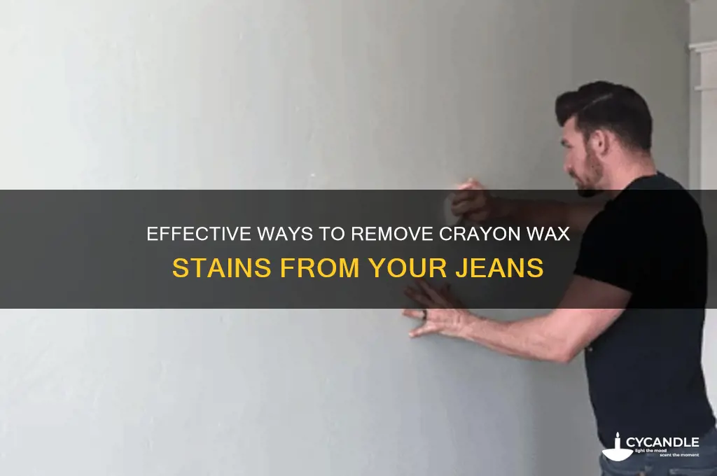 how to remove crayon wax from jeans