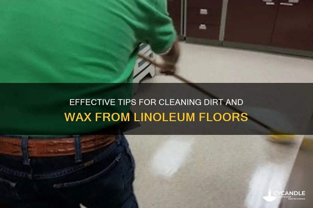 how to remove dirt and wax from a linoleum floor