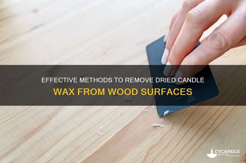 how to remove dried candle wax from wood