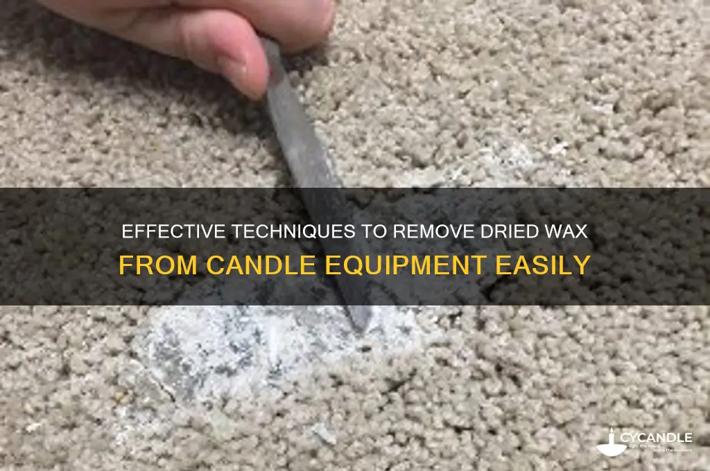 how to remove dried wax from candle equipment
