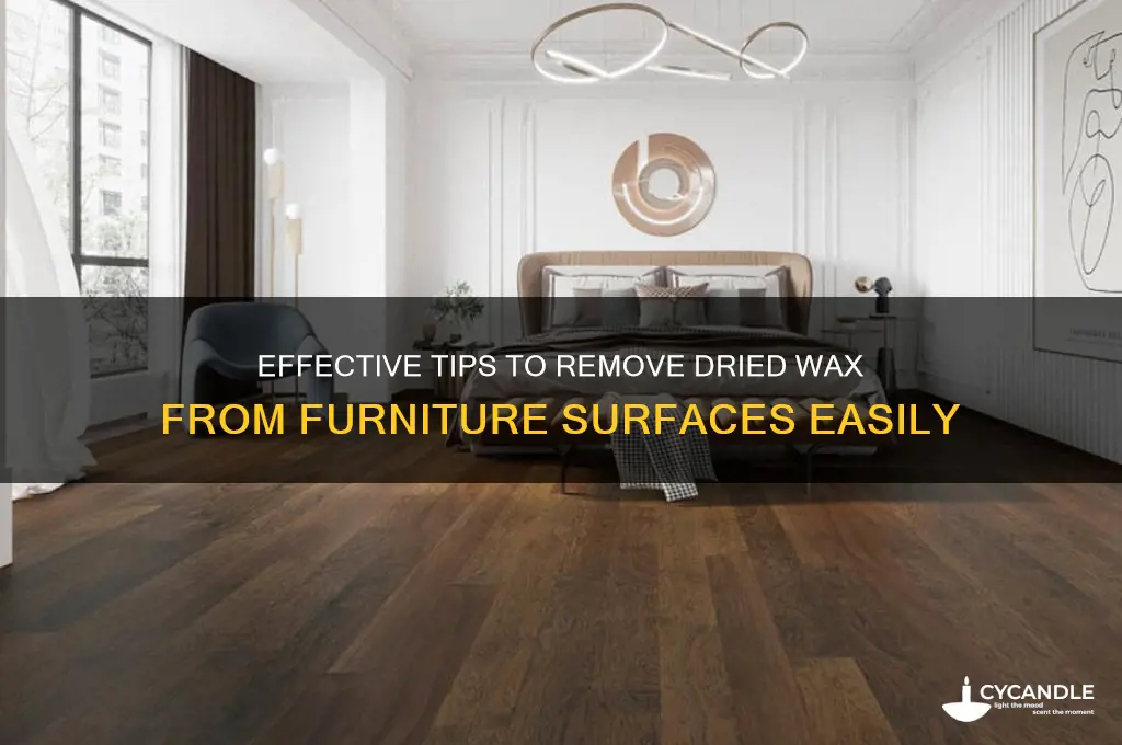 how to remove dried wax from furniture