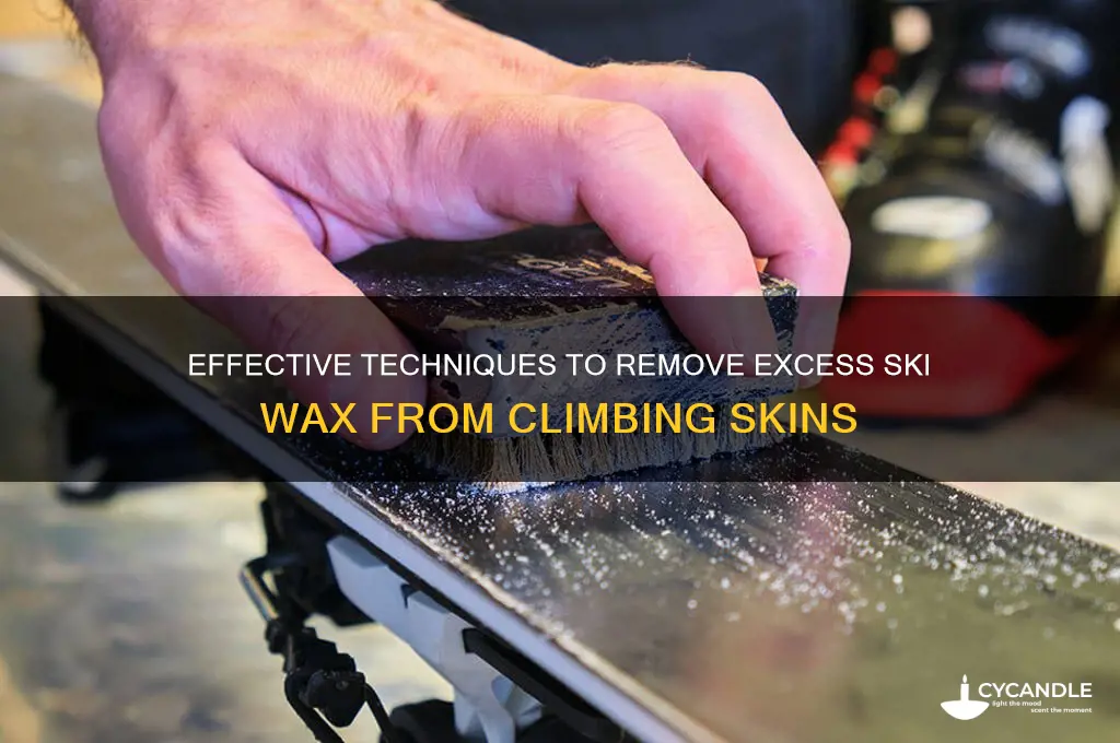 how to remove excess ski wax from climbing skins