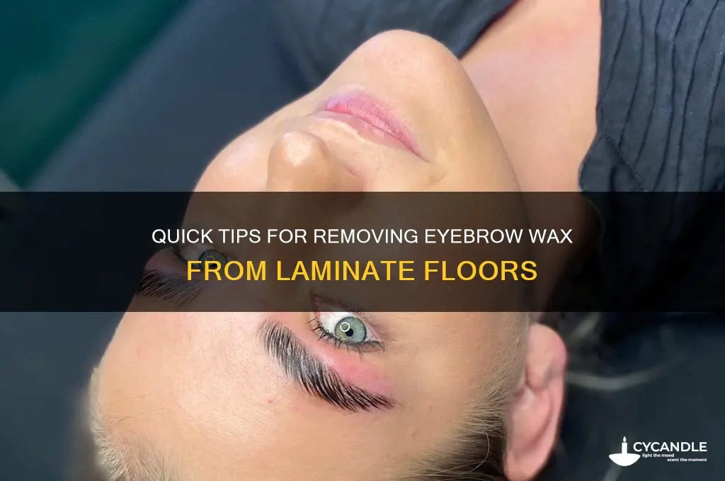 how to remove eyebrow wax from laminate floor