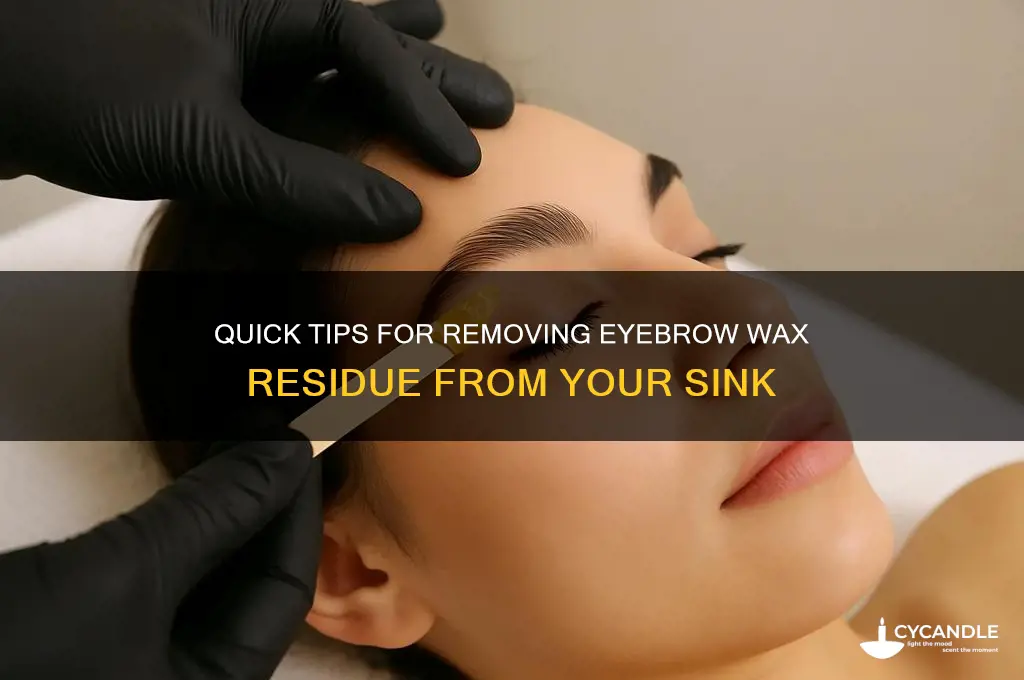 how to remove eyebrow wax from sink