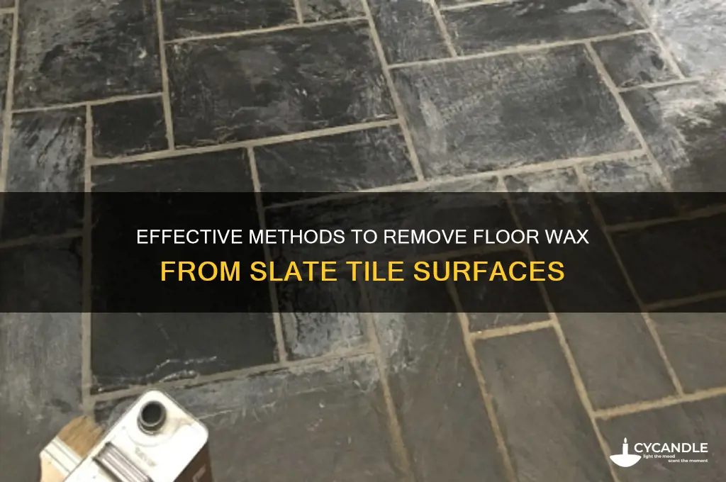 how to remove floor wax from slate tile