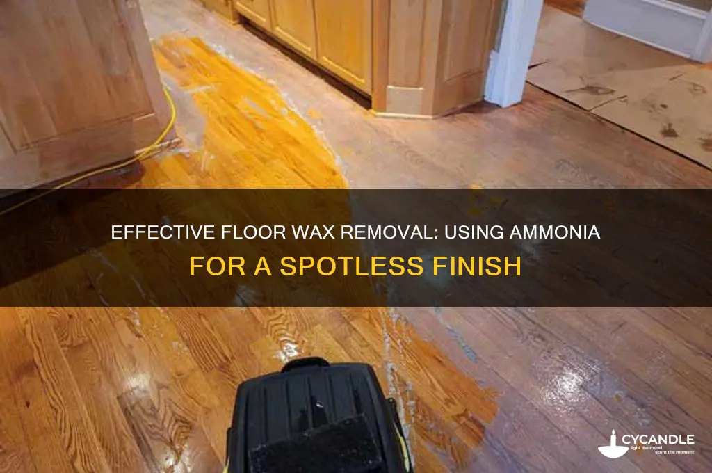 how to remove floor wax with ammonia