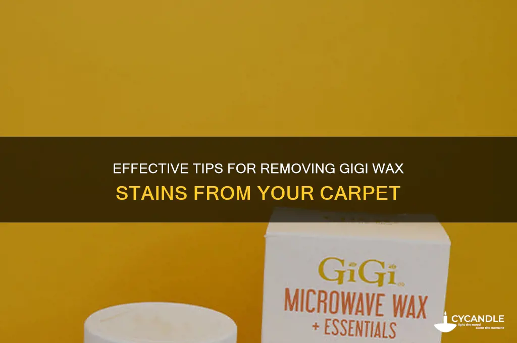 how to remove gigi wax from carpet