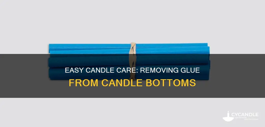 how to remove glue from bottom of candle