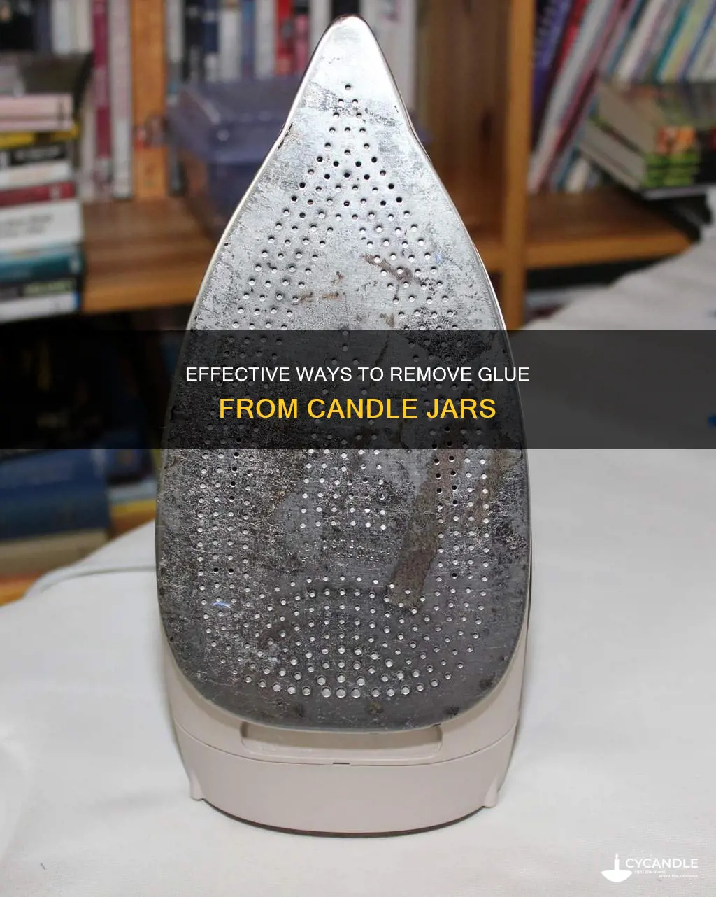 how to remove glue from candle jar