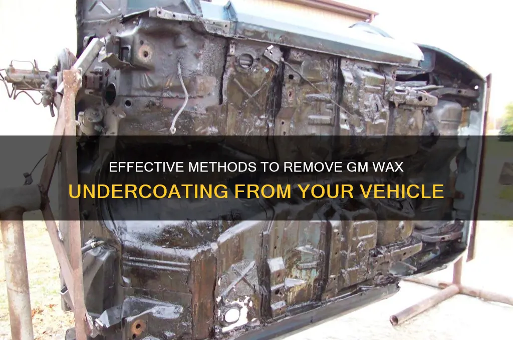 how to remove gm wax undercoating
