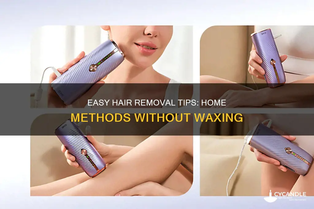 how to remove hair at home without waxing
