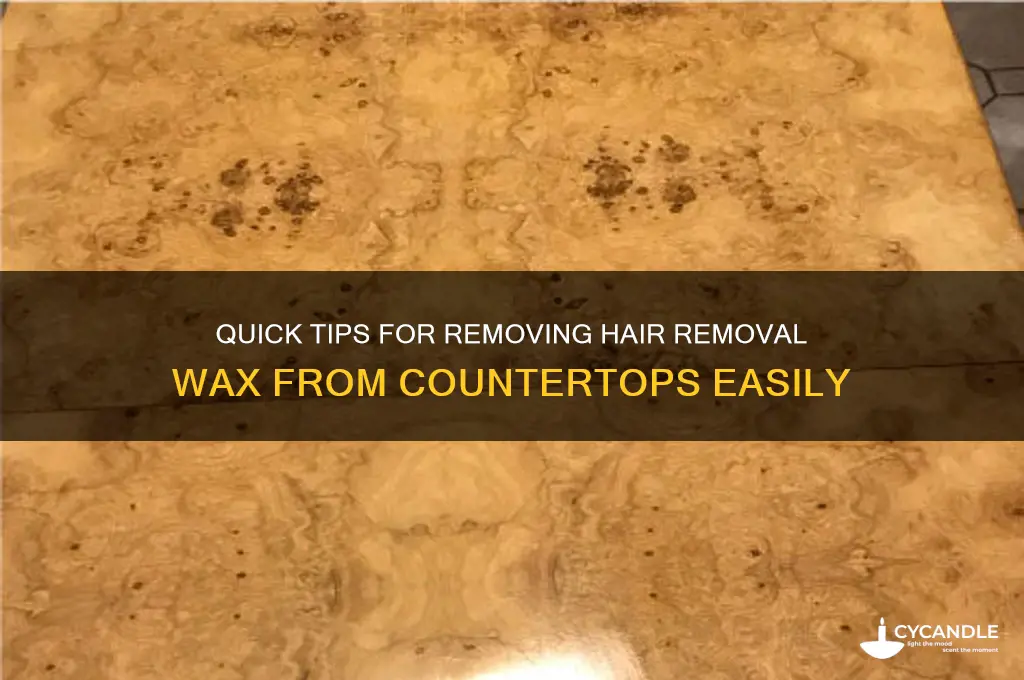 how to remove hair removal wax from counter