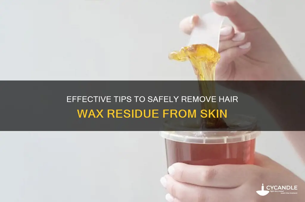 how to remove hair wax from skin