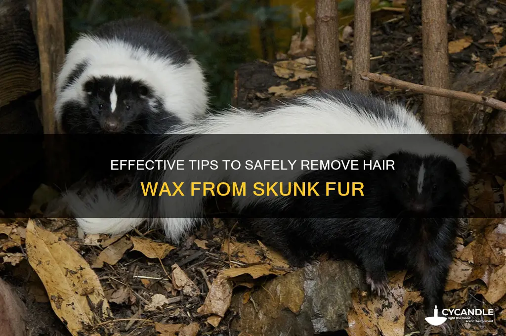 how to remove hair wax from skun