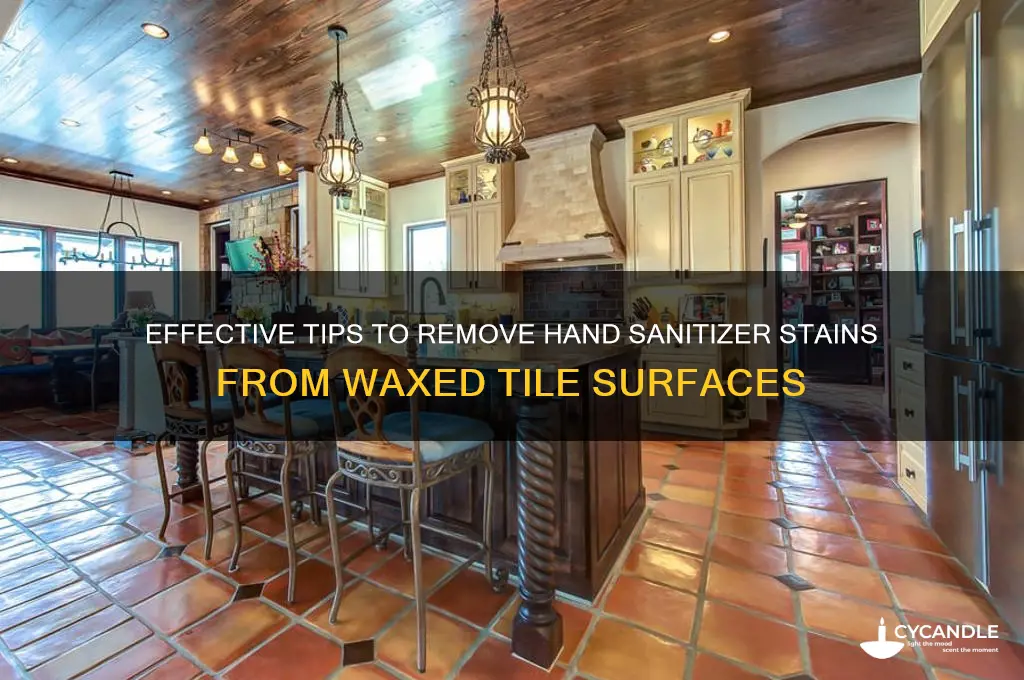 how to remove hand sanitizer stains from waxed tile