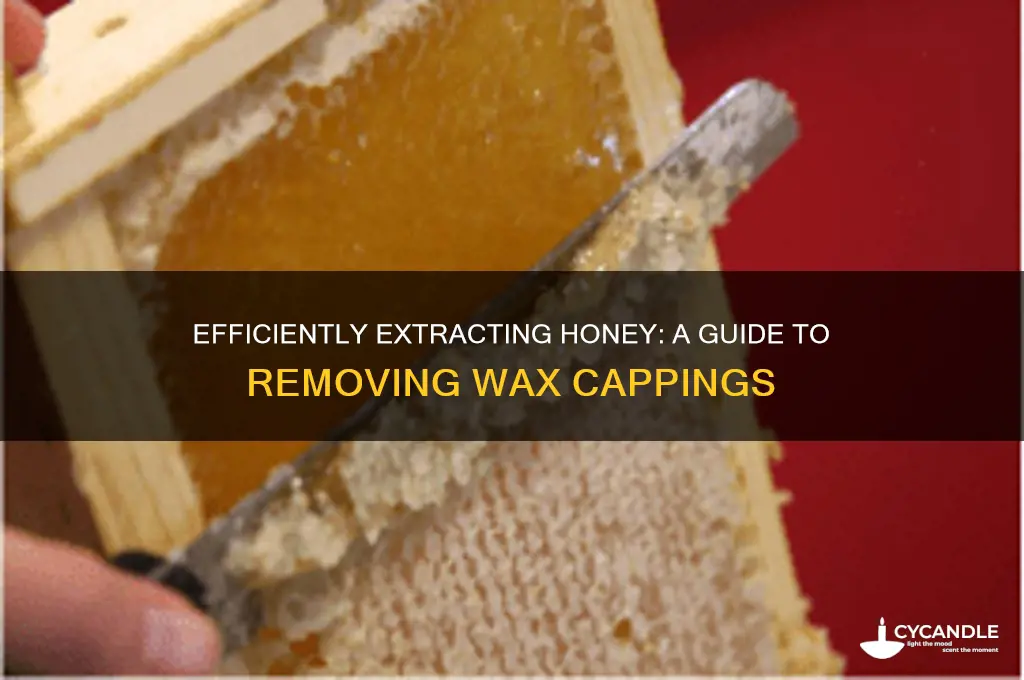 how to remove honey from wax cappings