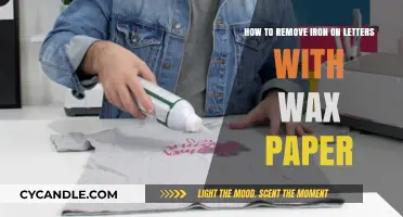 Effortlessly Remove Iron-On Letters Using Wax Paper: A Simple DIY Guide