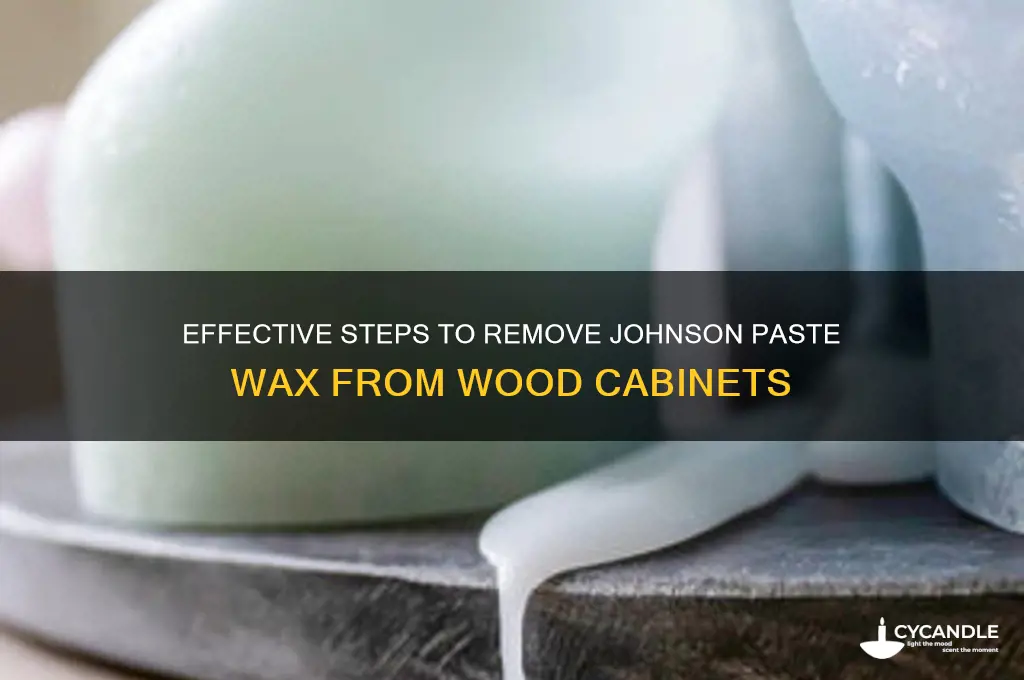 how to remove johnson paste wax from wood cabinet