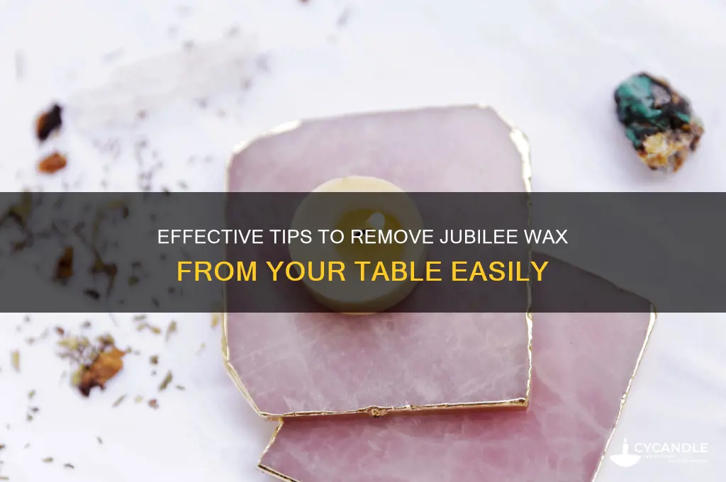 how to remove jubilee wax from table