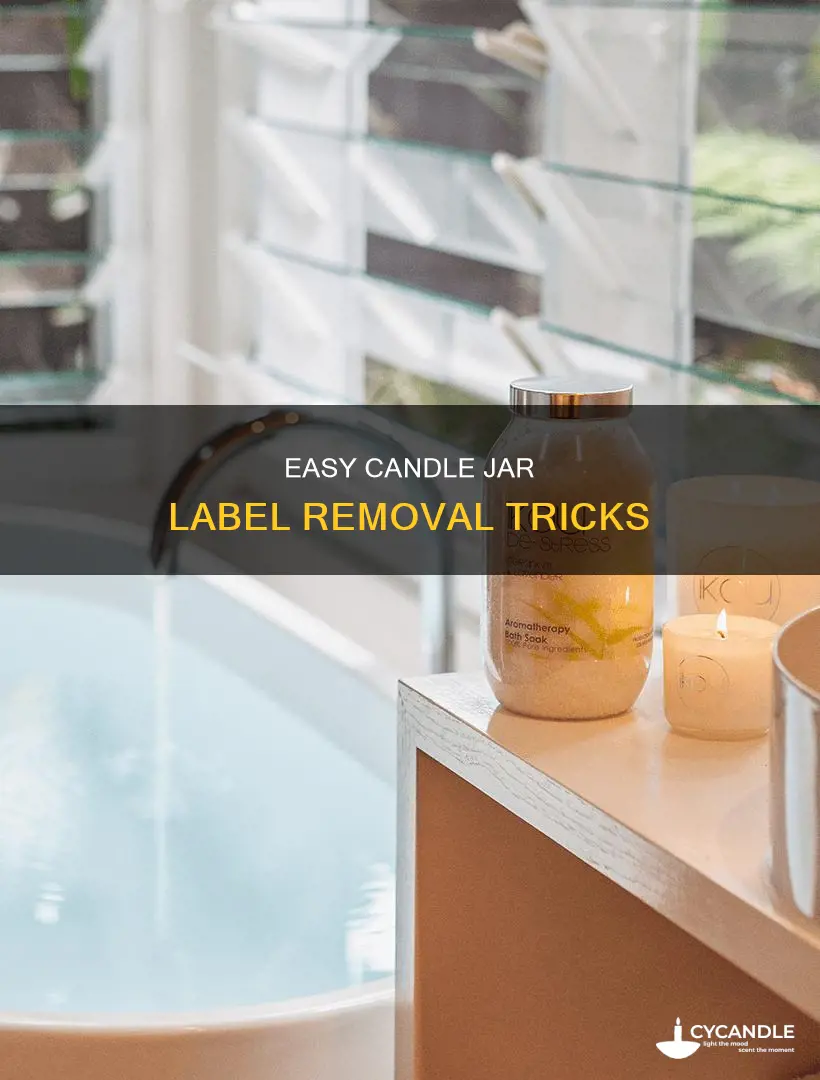 how to remove label from candle jar