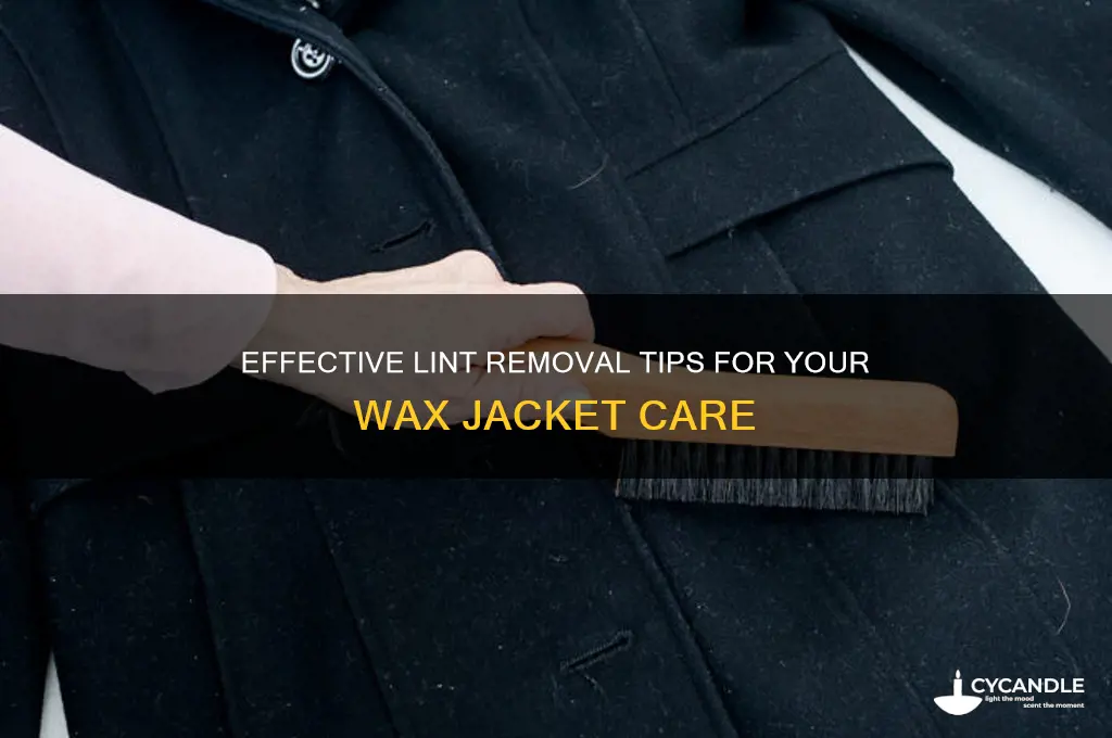 how to remove lint from wax jacket