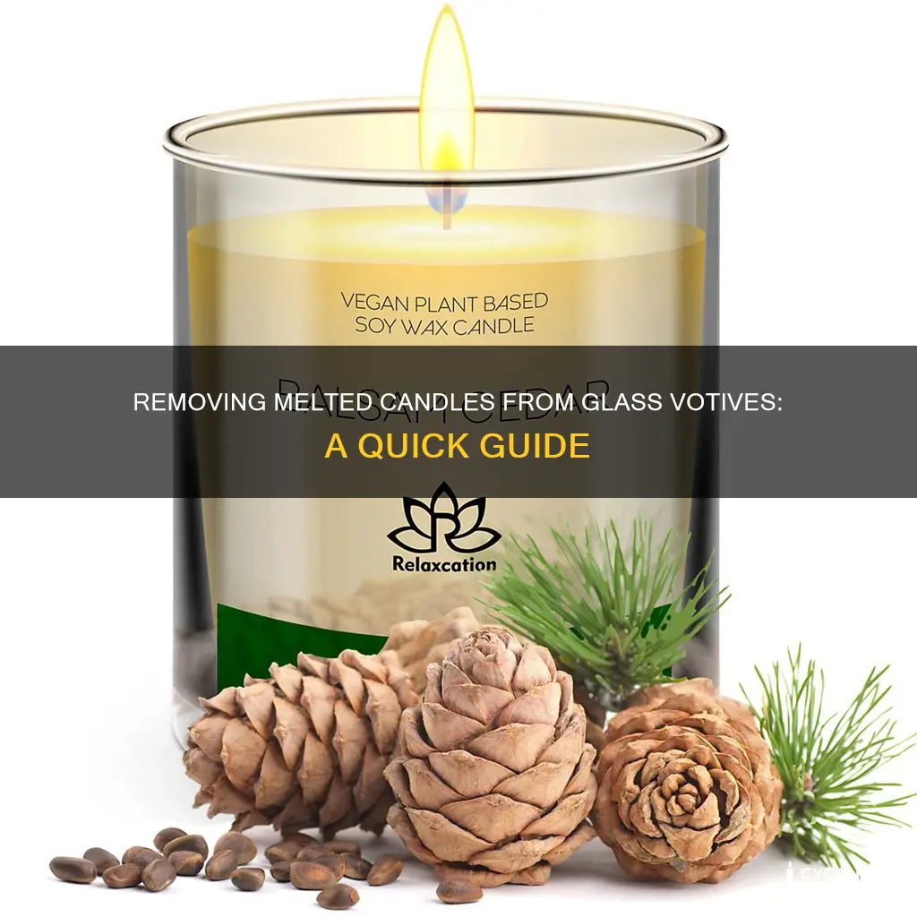 how to remove melted candles from glass votives