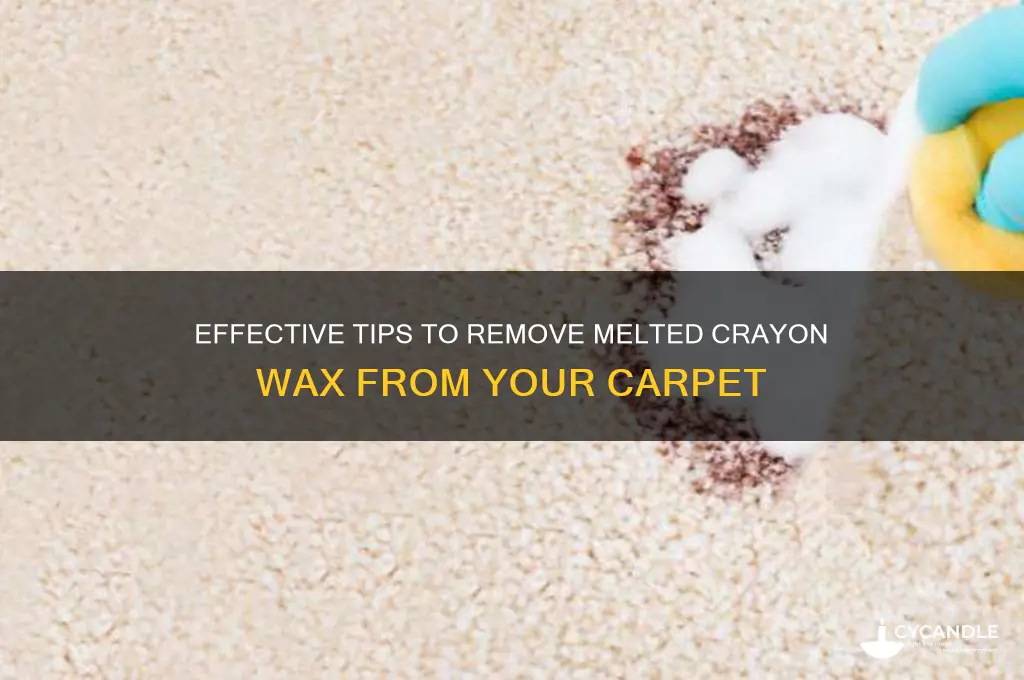 how to remove melted wax crayon from carpet