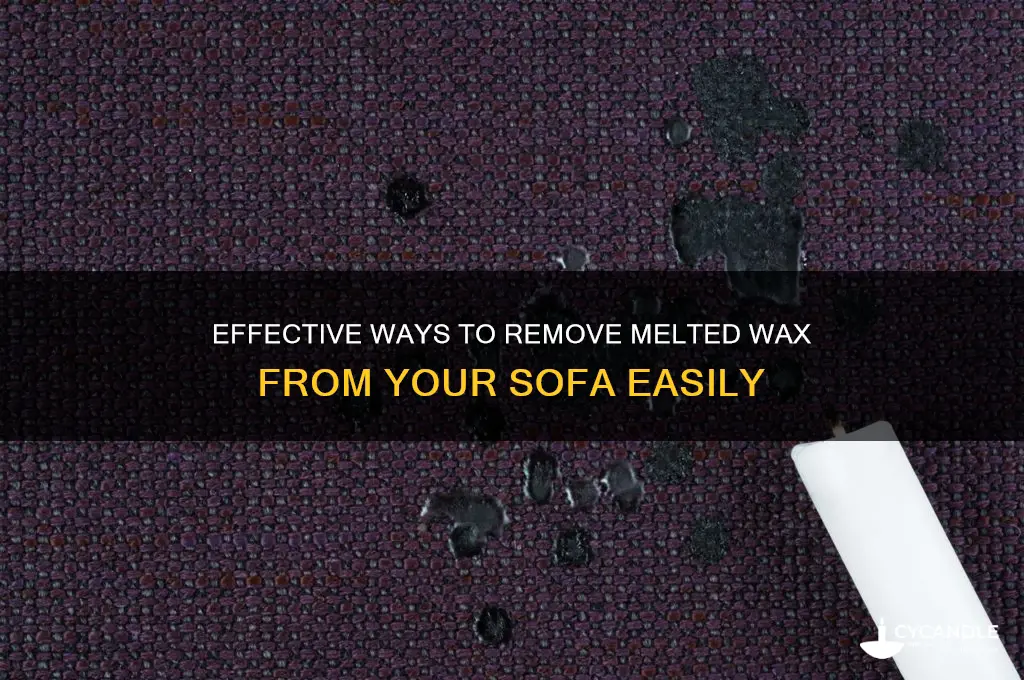 how to remove melted wax from a sofe