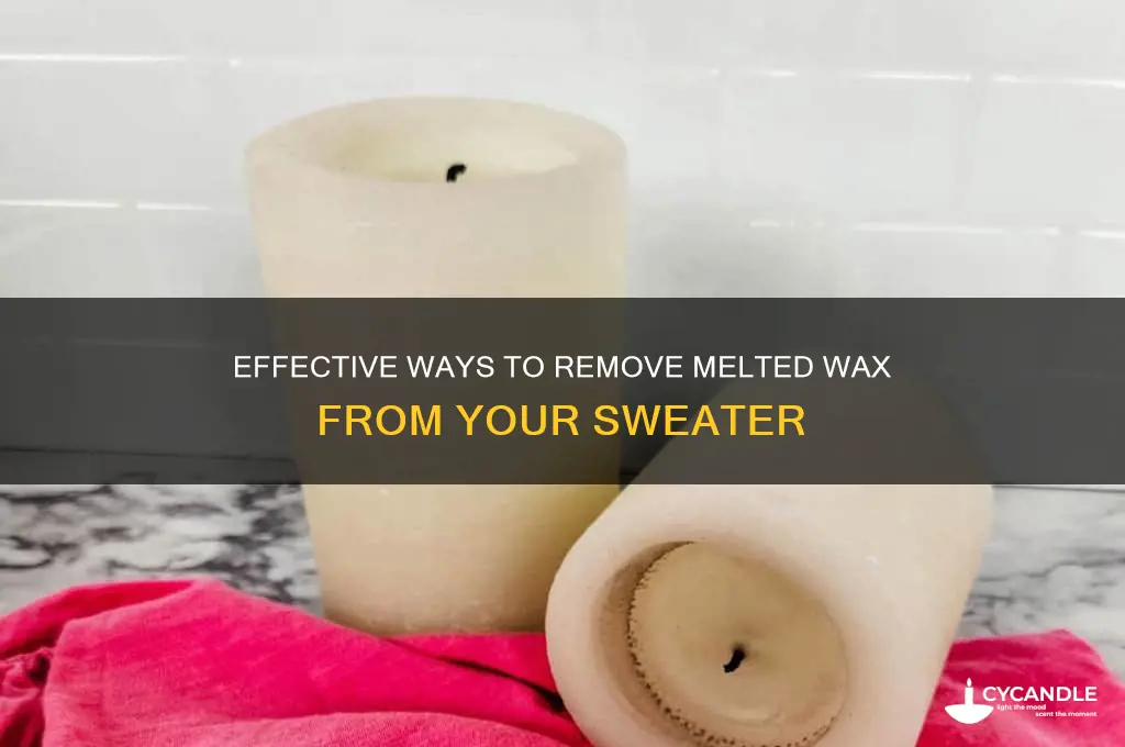 how to remove melted wax from a sweater