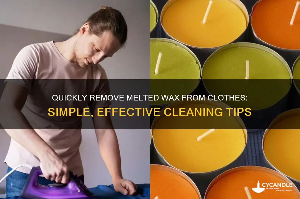 how to remove melted wax from clothing