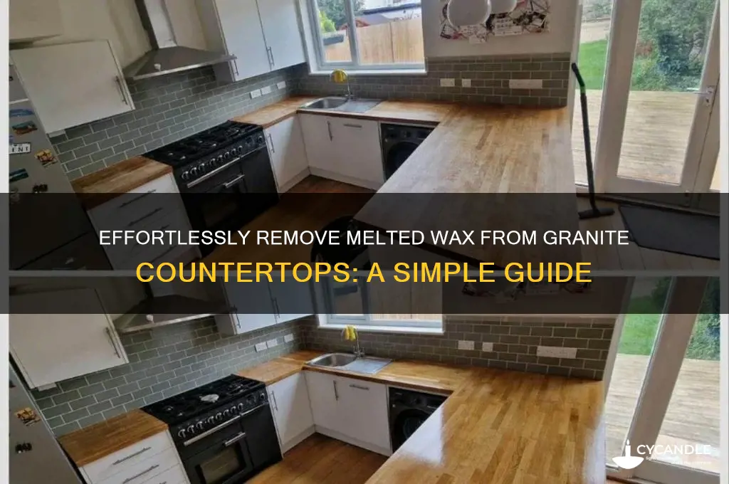 how to remove melted wax from granite countertop