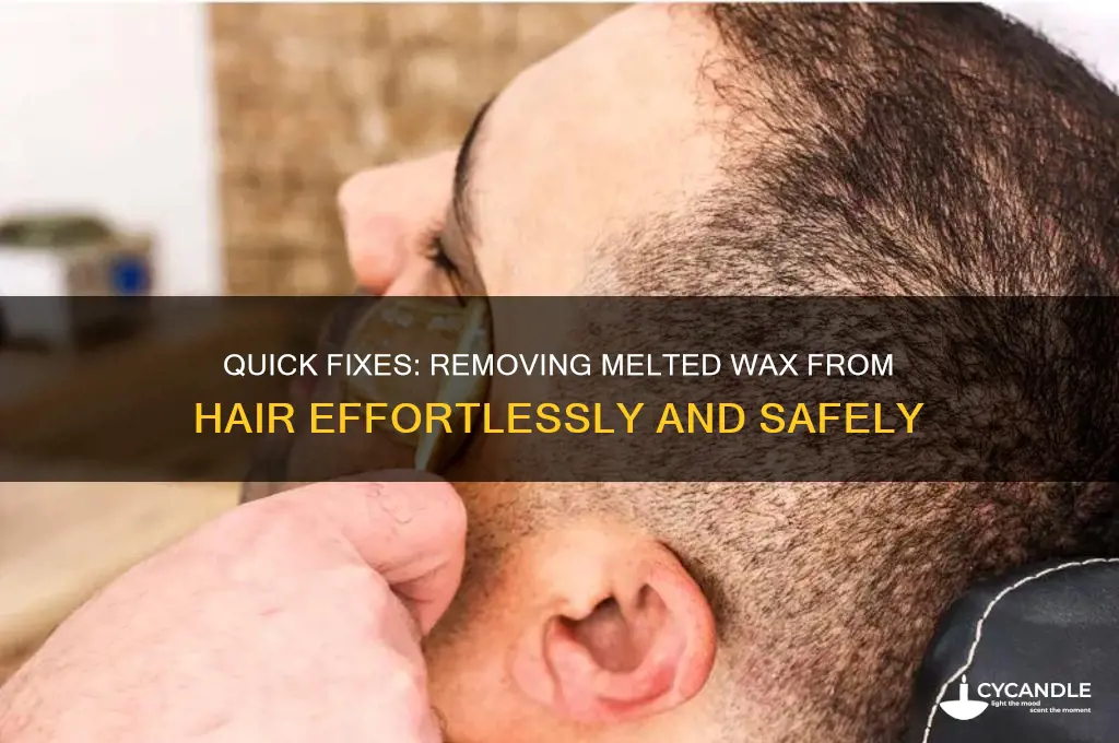 how to remove melted wax from hair