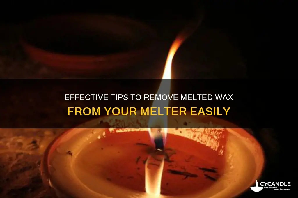 how to remove melted wax from melter