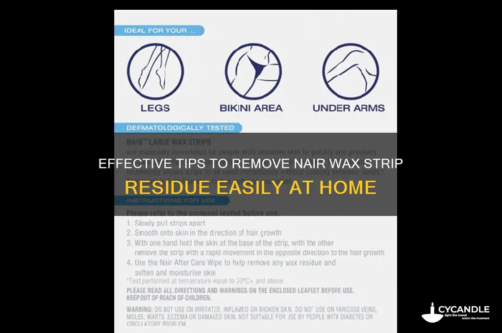 how to remove nair wax strip residue