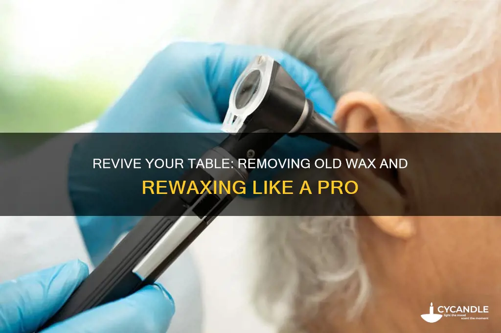 how to remove old wax and rewax ontable