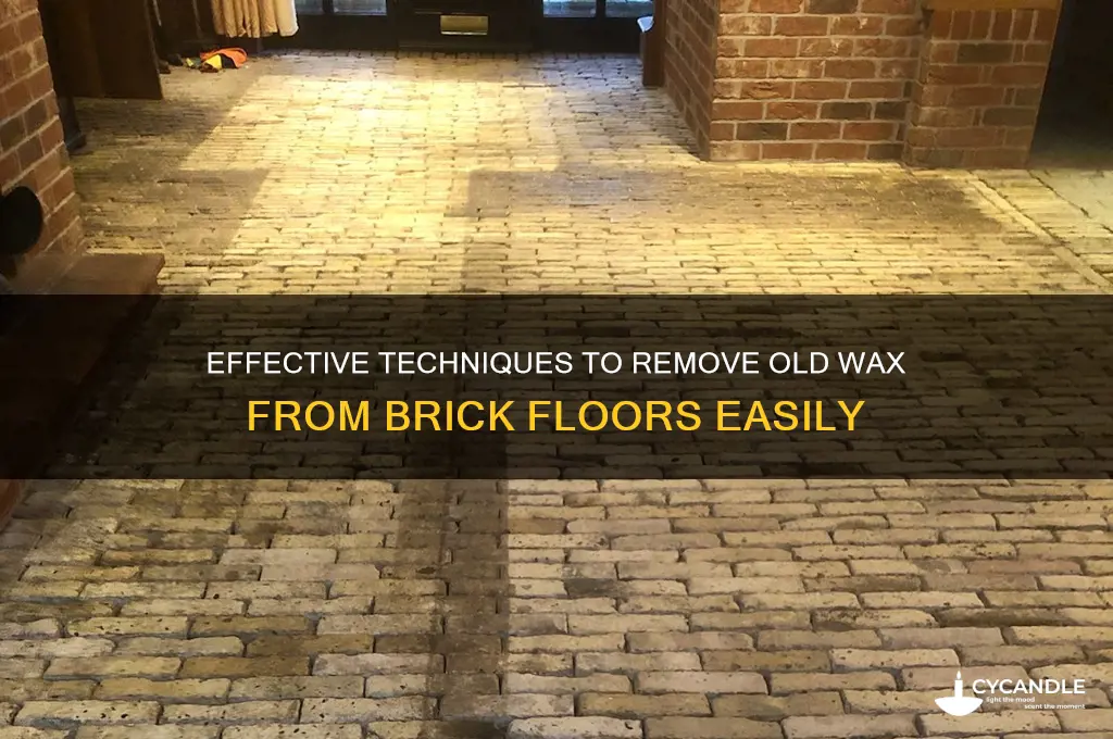 how to remove old wax from brick floor