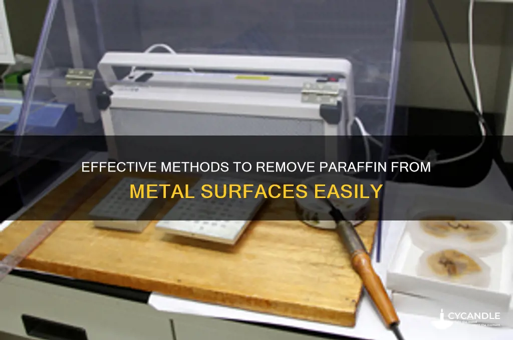 how to remove paraffin from a metal surface