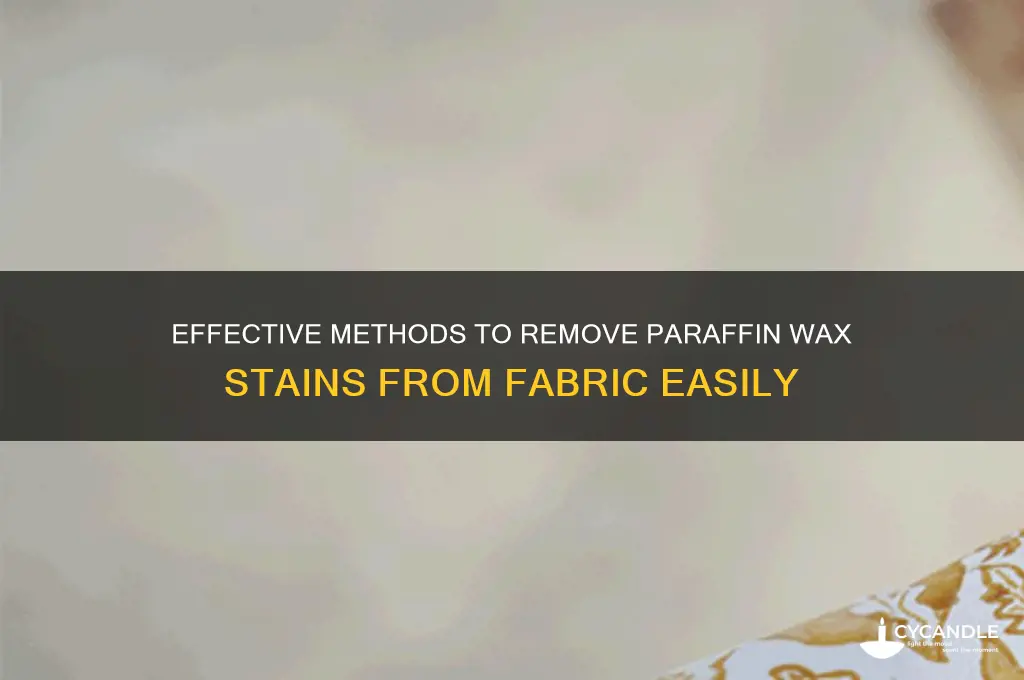how to remove paraffin from fabric