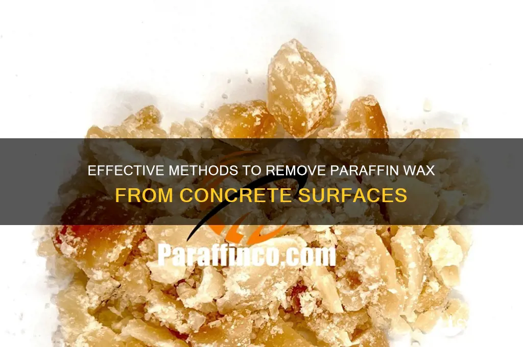how to remove paraffin wax from concrete