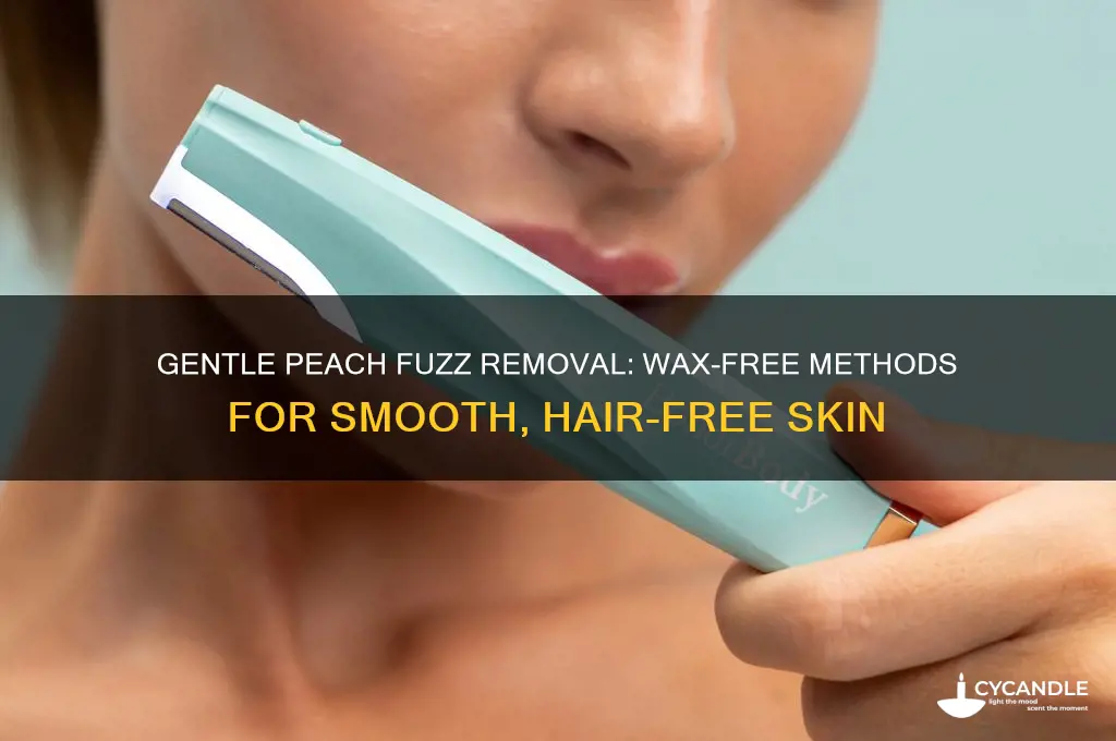 how to remove peach fuzz without waxing