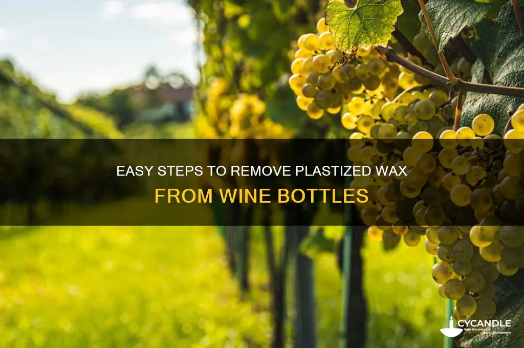 how to remove plastized wax from a wine bottle