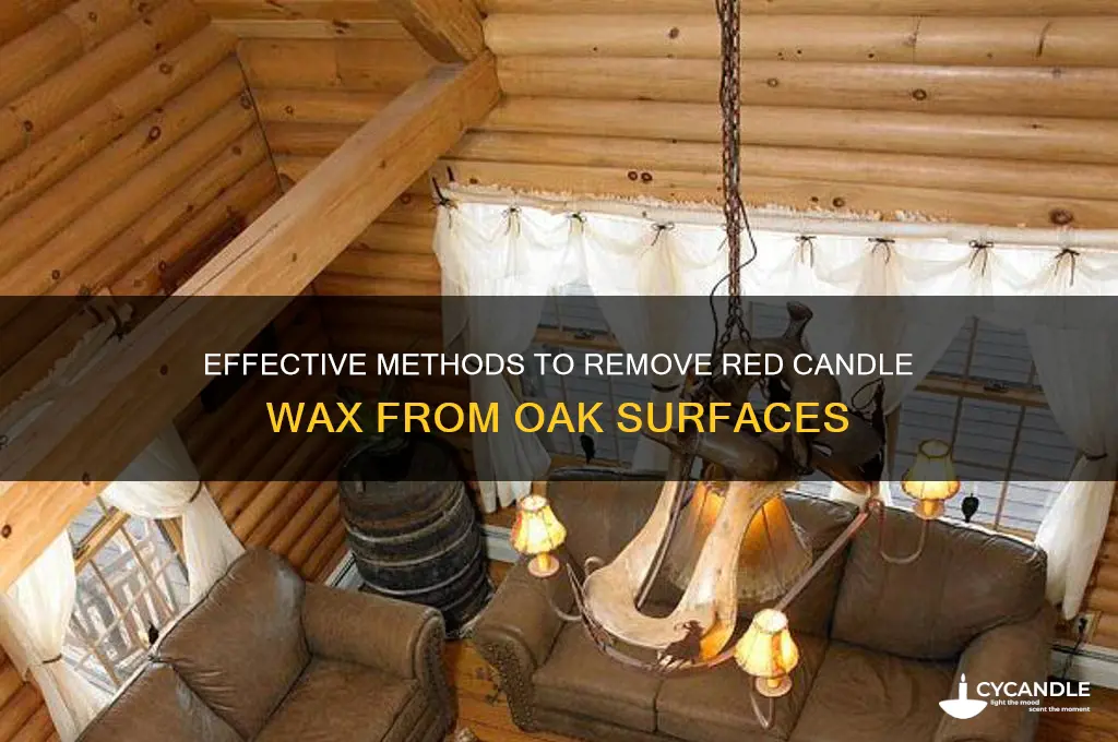how to remove red candle wax from oak