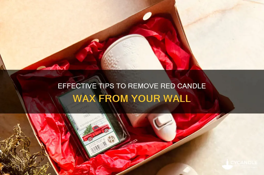 how to remove red candle wax from wall